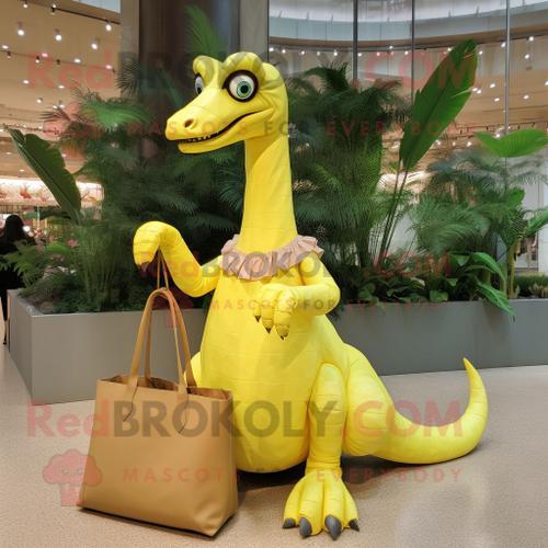 Personnage De Costume De Mascotte Redbrokoly De Brachiosaurus Jaune... on Productcaster.