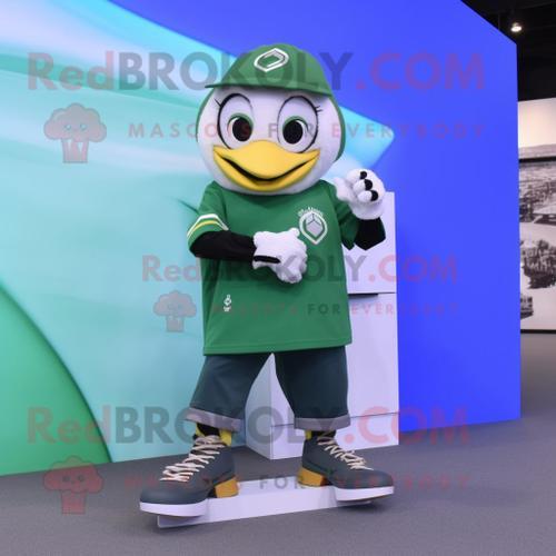 Personnage De Costume De Mascotte Redbrokoly De Patins À Glace D'ol... on Productcaster.