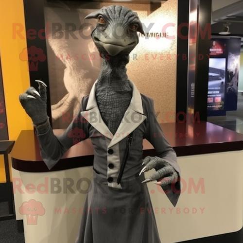 Personnage De Costume De Mascotte Redbrokoly Velociraptor Gris Habi... on Productcaster.