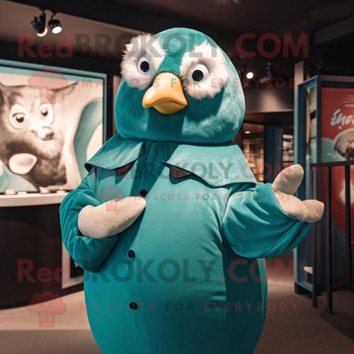 Costume De Mascotte Redbrokoly Teal Gull Personnage Habillé Avec Un... on Productcaster.