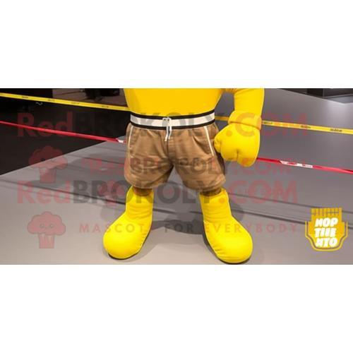 Personnage De Costume De Mascotte Redbrokoly De Gant De Boxe Jaune ... on Productcaster.