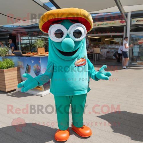 Personnage De Costume De Mascotte Redbrokoly Teal Currywurst Habill... on Productcaster.