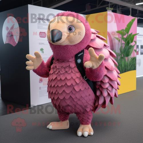 Mascotte Redbrokoly De Personnage De Pangolin Rose Vêtu D'un Short ... on Productcaster.