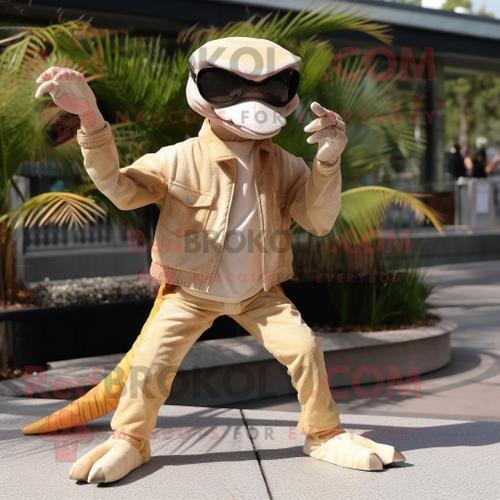 Personnage De Costume De Mascotte Redbrokoly Coelophysis Beige Habi... on Productcaster.