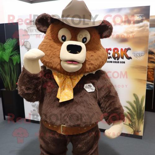 Personnage De Costume De Mascotte Redbrokoly De Bison Brun Habillé ... on Productcaster.