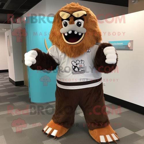 Personnage De Costume De Mascotte Redbrokoly Brown Ice Habillé Avec... on Productcaster.