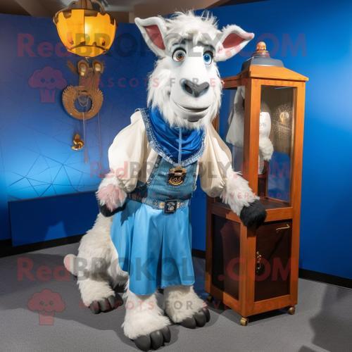 Personnage De Costume De Mascotte Redbrokoly De Chèvre Boer Bleu Ha... on Productcaster.