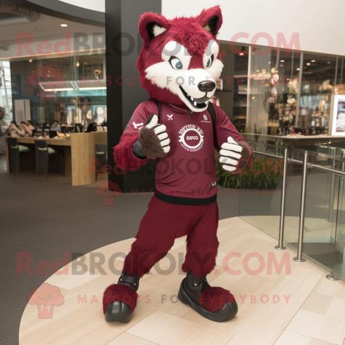 Personnage De Costume De Mascotte Redbrokoly De Loup Marron Vêtu D'... on Productcaster.