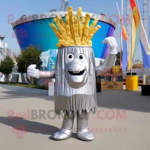 Personnage De Costume De Mascotte Redbrokoly De Frites Argentées Ha... on Productcaster.