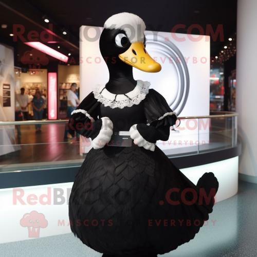 Personnage De Costume De Mascotte Redbrokoly De Cygnes Noirs Habill... on Productcaster.