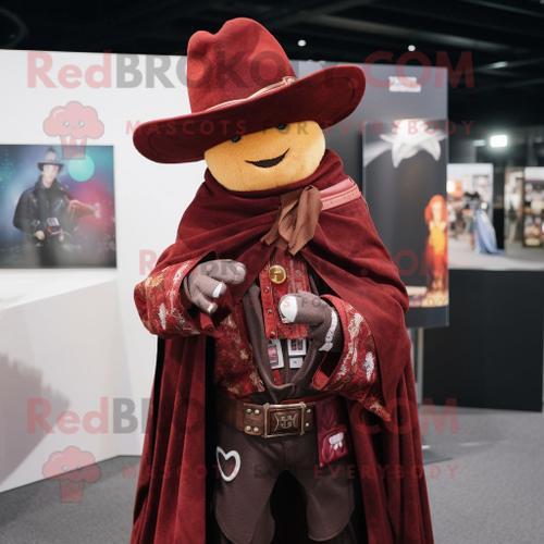 Personnage De Costume De Mascotte Redbrokoly Cowboy Marron Habillé ... on Productcaster.