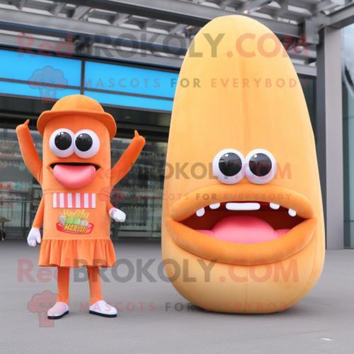 Personnage De Costume De Mascotte Redbrokoly Peach Hot Dogs Habillé... on Productcaster.