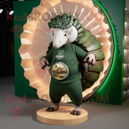 Personnage De Costume De Mascotte Redbrokoly De Tatou Vert Forêt Ha... on Productcaster.