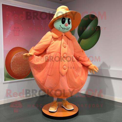 Personnage De Costume De Mascotte Redbrokoly Peach Plate Spinner Ha... on Productcaster.