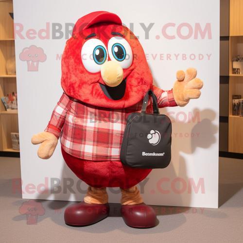 Personnage De Costume De Mascotte Redbrokoly De Shakshuka Rouge Hab... on Productcaster.