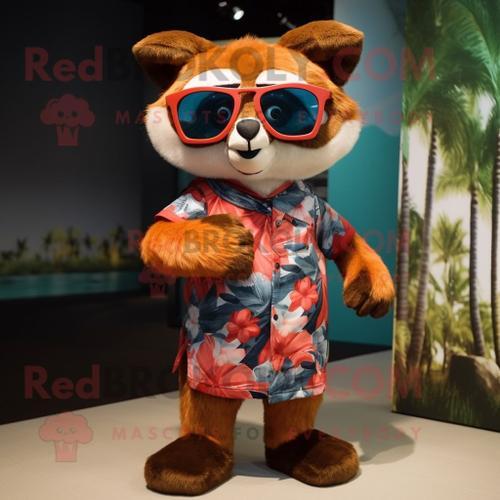 Personnage De Costume De Mascotte Redbrokoly De Panda Rouge Olive H... on Productcaster.