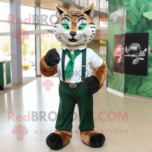 Personnage De Costume De Mascotte Redbrokoly Bobcat Vert Forêt Habi... on Productcaster.