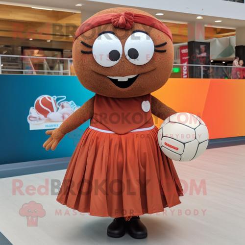 Personnage De Costume De Mascotte Redbrokoly De Ballon De Volley-Ba... on Productcaster.