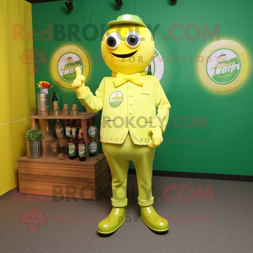 Personnage De Costume De Mascotte Redbrokoly De Bière Verte Jaune C... on Productcaster.