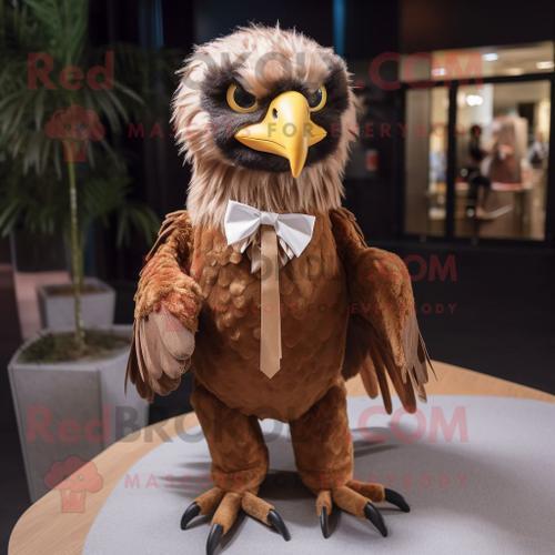 Personnage De Costume De Mascotte Redbrokoly Aigle Marron Habillé D... on Productcaster.