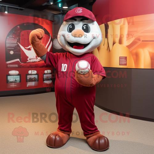 Personnage De Costume De Mascotte Redbrokoly De Balle De Baseball M... on Productcaster.