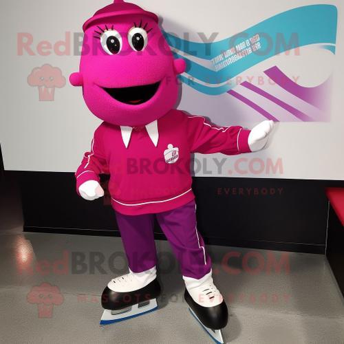 Personnage De Costume De Mascotte Redbrokoly De Patins À Glace Mage... on Productcaster.