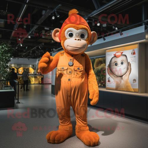 Costume De Mascotte Redbrokoly De Singe Orange Personnage Habillé D... on Productcaster.