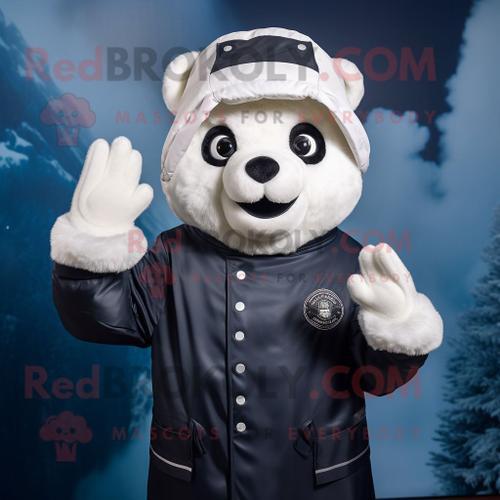 Costume Mascotte Redbrokoly Dim Sum Bleu Marine Habillé D'une Parka... on Productcaster.