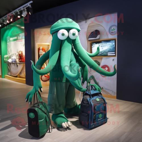 Personnage De Costume De Mascotte Redbrokoly De Kraken Vert Forêt H... on Productcaster.