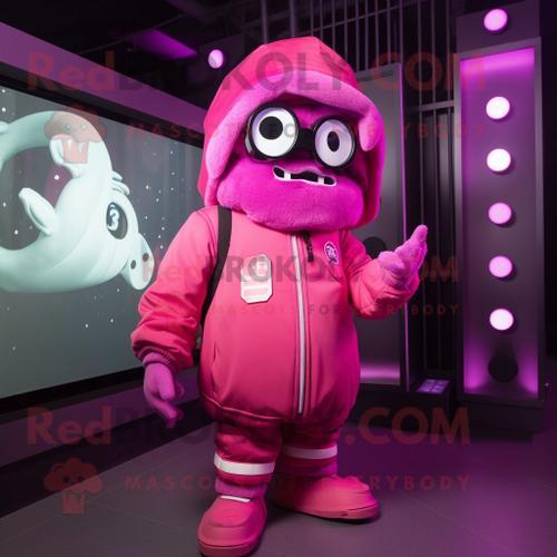 Personnage De Costume De Mascotte Redbrokoly D'astronaute Magenta H... on Productcaster.