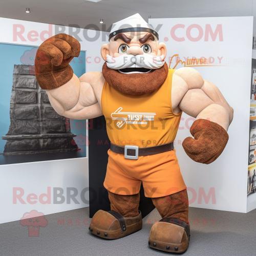 Personnage De Costume De Mascotte Redbrokoly Rust Strongman Habillé... on Productcaster.