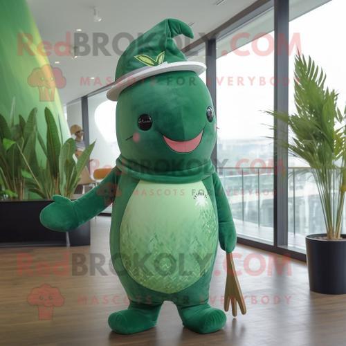 Personnage De Costume De Mascotte Redbrokoly De Narval Vert Forêt H... on Productcaster.