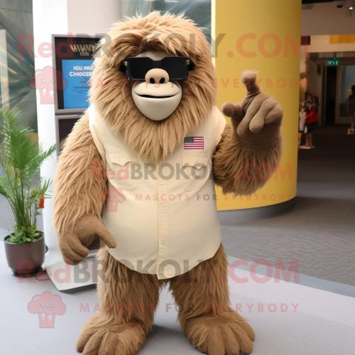 Personnage De Costume De Mascotte Redbrokoly Sasquatch Beige Habill... on Productcaster.