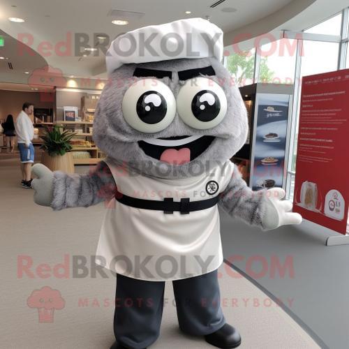 Mascotte Redbrokoly De Personnage Gris Sushi Habillé D'une Chemise ... on Productcaster.