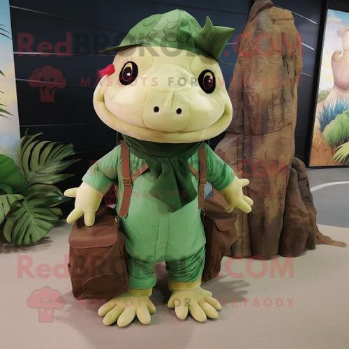 Personnage De Costume De Mascotte Redbrokoly Axolotls Vert Habillé ... on Productcaster.