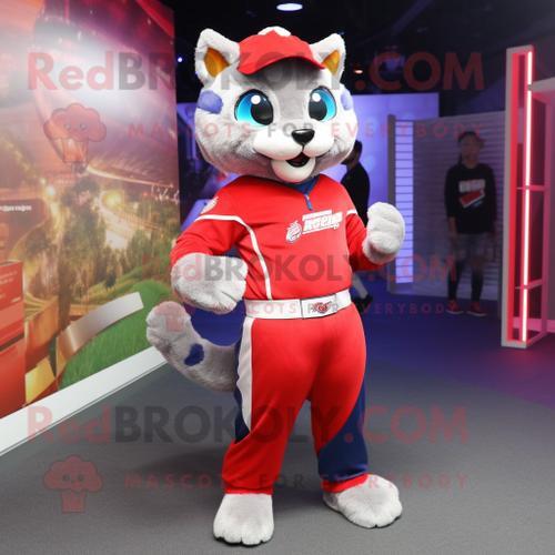 Personnage De Costume De Mascotte Redbrokoly Puma Habillé Avec Un J... on Productcaster.