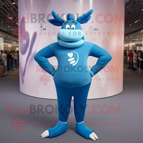 Personnage De Costume De Mascotte Redbrokoly Blue Steak Habillé D'u... on Productcaster.