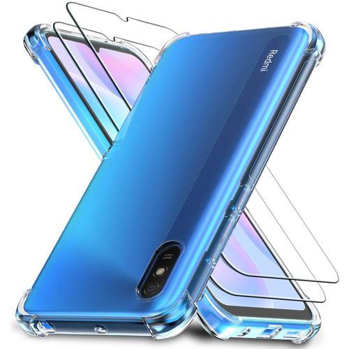 Coque Pour Xiaomi Redmi 9a Avec 2 Pièces Verre Trempé, Étui Transpa... on Productcaster.