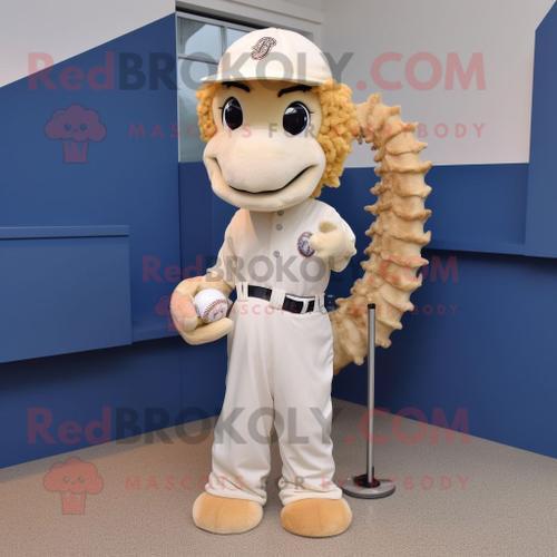 Personnage De Costume De Mascotte Redbrokoly D'hippocampe Beige Hab... on Productcaster.