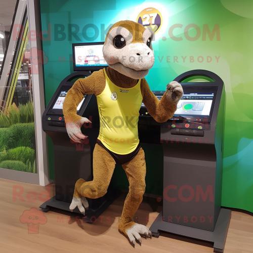 Personnage De Costume De Mascotte Redbrokoly Olive Komodo Dragon Ha... on Productcaster.