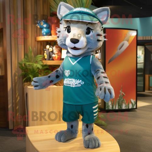 Personnage De Costume De Mascotte Redbrokoly De Bobcat Bleu Sarcell... on Productcaster.