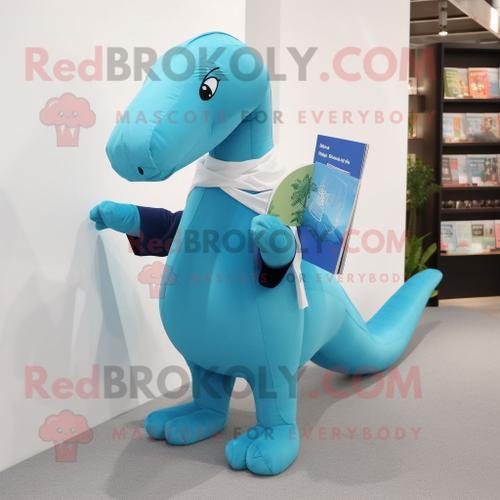 Personnage De Costume De Mascotte Redbrokoly De Diplodocus Cyan Hab... on Productcaster.