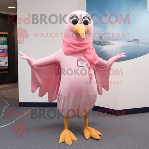 Personnage De Costume De Mascotte Redbrokoly De Goéland Rose Habill... on Productcaster.