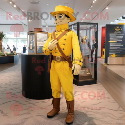 Personnage De Costume De Mascotte Redbrokoly De Soldat Jaune De La ... on Productcaster.