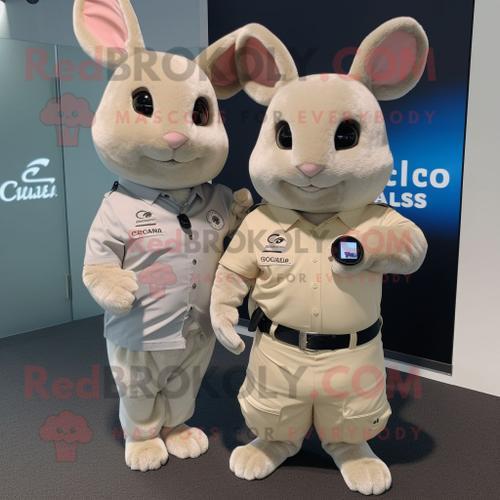 Personnage De Costume De Mascotte Redbrokoly De Chinchilla Beige Vê... on Productcaster.