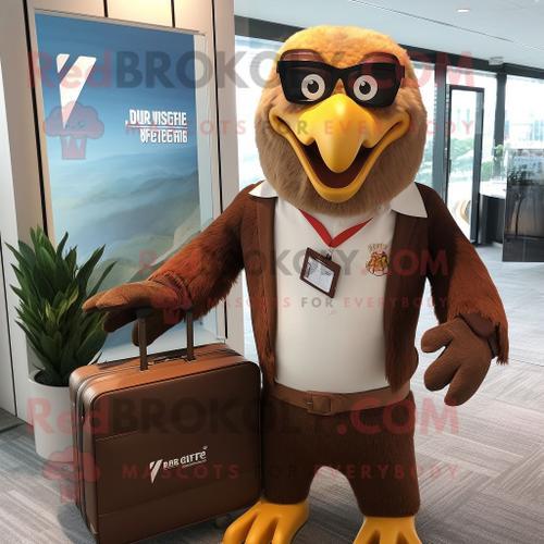 Personnage De Costume De Mascotte Redbrokoly Brown Haast S Eagle Ha... on Productcaster.