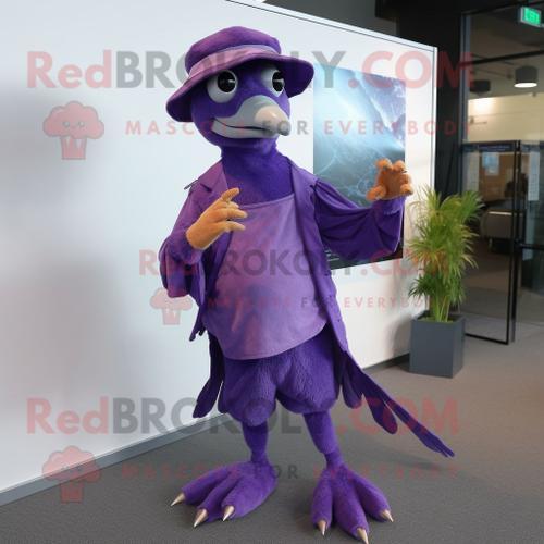 Personnage De Costume De Mascotte Redbrokoly Archaeopteryx Violet V... on Productcaster.