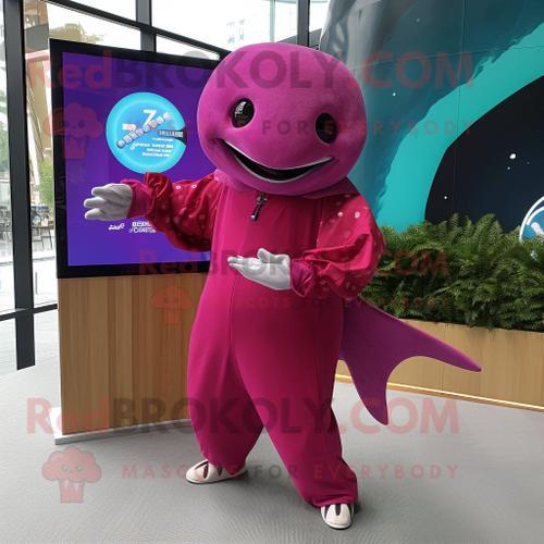 Personnage De Costume De Mascotte Redbrokoly Magenta Stingray Habil... on Productcaster.