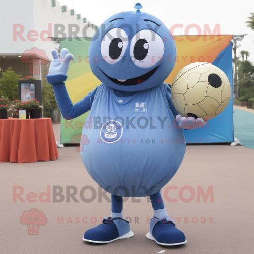 Mascotte Redbrokoly De Boule De Pétanque Bleue Personnage Déguisé H... on Productcaster.