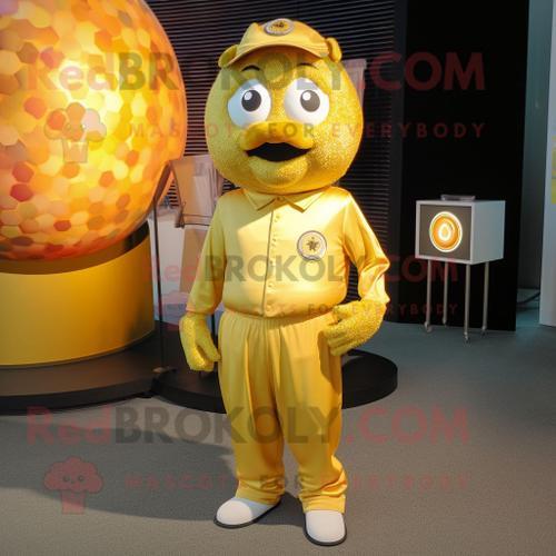 Personnage De Costume De Mascotte Redbrokoly De Balle De Golf En Or... on Productcaster.